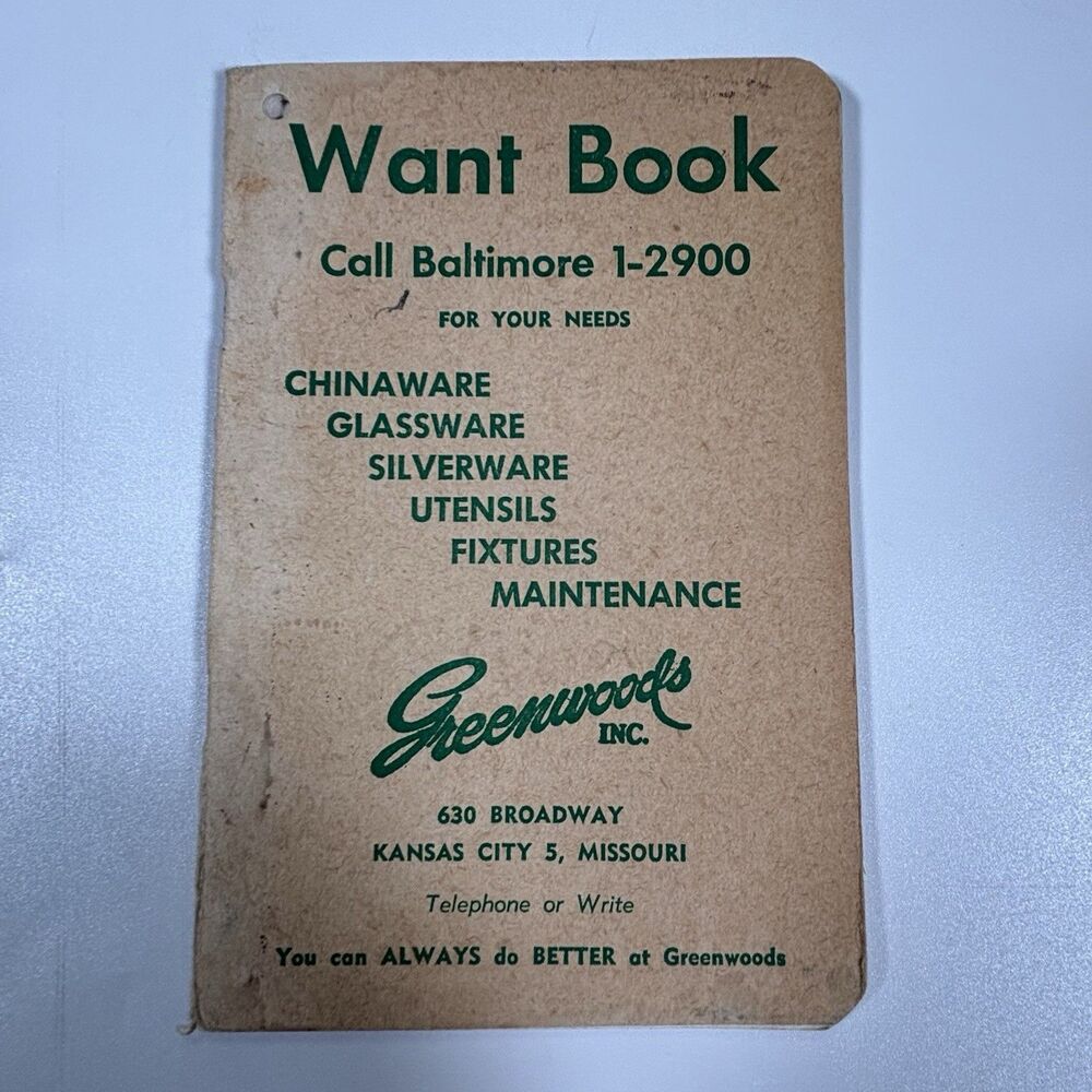 want book notebook vintage handwritten recipes greenwoods inc Kansas City Junk